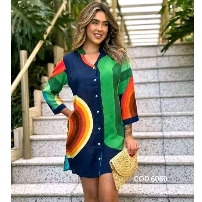 Tunica Indiana Bata Feminina Saída de Praia Boho Chic