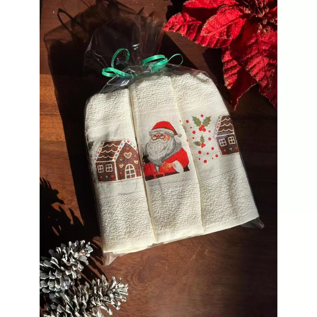 KIT – 3 Toalhas de Cozinha Natal – Copinha